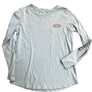 Vineyard Vines Womens Holiday Lights Surf Long Sleeve T-Shirt Small